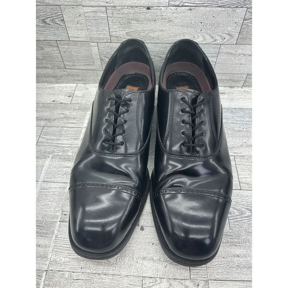 Florsheim Shoes Mens Size 11.5 D Oxford Dress‎ Cap Toe Formal Leather 17067-01